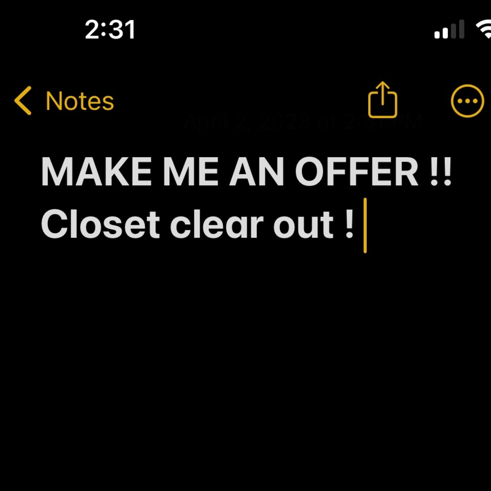 Make me an offer !